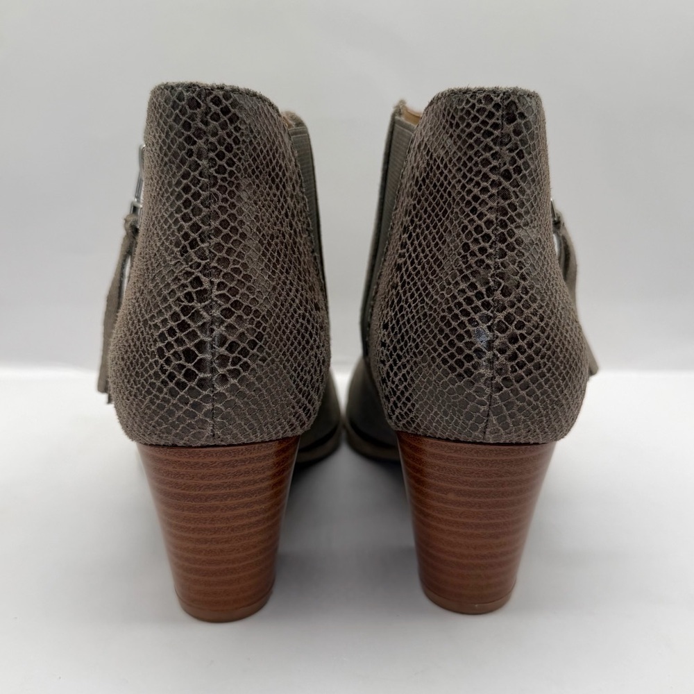 Vionic Anne Boots Womens 9 Brown Suede Leather Ankle Booties Casual Zip Up - Picture 6 of 10